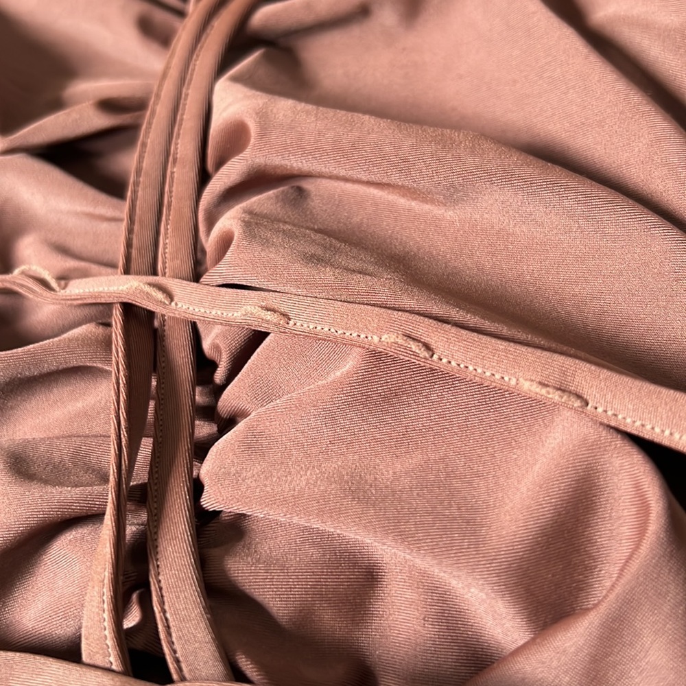 Tiger Mist brown ruched Amber mini dress - Picture 8 of 9